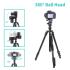 JMARY KT325-NB30 1.6m Aluminum Alloy Cell Phone Tripod Stand for SLR, Action Camera Rotating Portable Tripod Holder - Black
